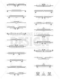 Art Deco Text Dividers Clipart Digital Border Digital Design Elements Instant Download Commercial Use Digital Download Vector Graphics In 2021 Text Dividers Art Deco Tattoo Divider Clipart