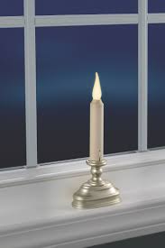 Christmas Window Candle Warm White Led Flame 8 Hour Timer