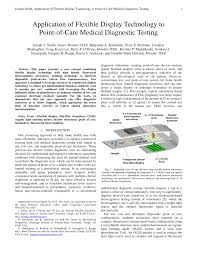Pdf Application Of Flexible Oled Display Technology To Point Of Care Medical Diagnostic Testing