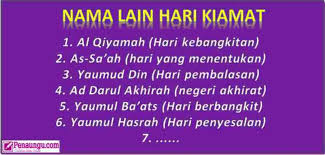 Nama Nama Lain Dari Hari Kiamat Dalam Al Quran Dan Artinya Lengkap