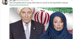 President Trump Retweets Fake Image Of Nancy Pelosi And Chuck Schumer In Front Of Iranian Flag
