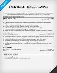 bank teller resume sample