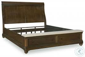 The vogue king upholstered bed with storage bench footboard, made by riverside furniture, is brought to you by prime brothers furniture. Coventry Classic Cherry King Sleigh Bed With Storage Bench From Legacy Classic Coleman Furniture