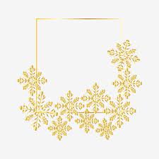 Square Gold Frame Clipart Png Vector Element Drawing Design Snowflake Png And Vector With Transparent Background For Free Download Frame Clipart Gold Frame Clip Art