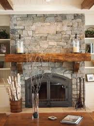 Stacked stone fireplaces allows us to bring comfort and cozyness into decors and spaces that you can complement the stones and the warmth of the fireplace with other natural textures and materials. Natural Stone Fireplace Landhausstil Wohnzimmer Toronto Von Muskoka Granite Harp Lake Ventures