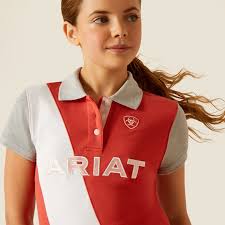 Ariat Youth Taryn Short Sleeve Polo Baked Apple