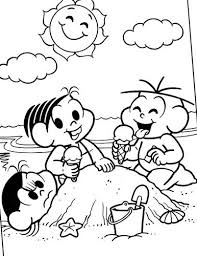 Jogue desenhos para colorir agora! Turma Da Monica Na Praia Desenhos Para Colorir
