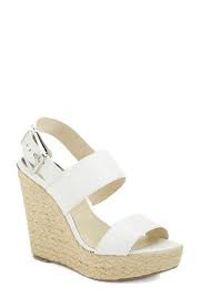 Black And White Espadrille Wedges Michael Michael Kors Posey Espadrille Wedge Sandal Women Nordstrom Espadrilles Wedges White Wedge Sandals Leather Wedge Sandals