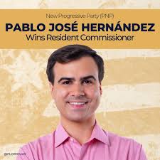 Pablo José Hernández, candidate for resident commissioner of the Popular  Democratic Party, has a clear lead over William Villafañe of the New  Progressive Party. The Puerto Rico State Commission