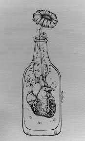 The coloring also adds a great deal of realism. Really Want A Reg Growing Heart On My Foot Or This On In A Bottle On My Calf Cool Drawings Art Drawings Art Drawings Sketches