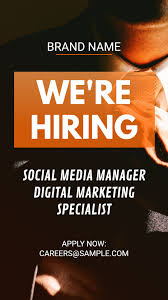 Black yellow working man job vacancy announcement. Blue Geometric Job Vacancy Instagram Story Ad Hiring Poster Instagram Story Ads Recruitment Resep Kuini
