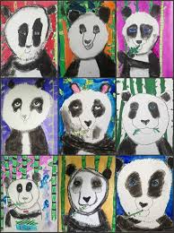 Mixed Media Pandas Panda Art Visual Art Lessons Panda Bear Art