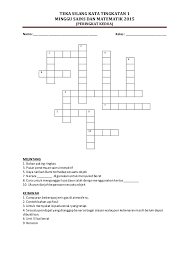Put your bahasa malaysia knowledge to the test with this. Teka Silang Kata Minggu Sains Tingkatan 1