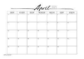 This calendar is perfect for a 3 ring binder or a planner. Free April 2021 Calendars 101 Different Designs And Borders