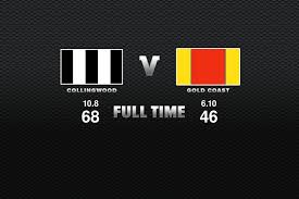 Team logo for collingwood magpies. Full Time Collingwood Vs Gold Coast Round 17 2020 Afl News Zero Hanger