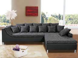 As comfortable as it is stylish, this contemporary blend of traditional and modern excuses a european look. Ecksofa Wohnlandschaft Polsterecke Montego Anthrazit Schwarz Mit Kissen 326x213 Ebay