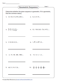 Determine Geometric Sequence Geometric Sequences Arithmetic Sequences Geometric