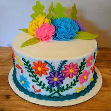 Sugar paste mexican tiles, sugar paste painted dahlias, sombrero, chili peppers, cactus and maracas. Mexican Themed Birthday Cakes Cheap Online Shopping