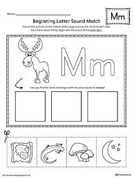 Letter M Beginning Sound Picture Match Worksheet Letter M Worksheets Letter Worksheets For Preschool Preschool Worksheets