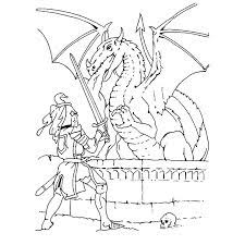 coloriage chevalier et dragon a imprimer gratuit coloring page pages printable de mangeur soucis