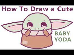We watched the mandalorian last night a. How To Draw Baby Yoda Cute Cartoon Chibi Kawaii Easy Step By Step Drawing Tutorial Youtube
