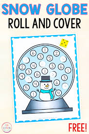 Fortunately, this pom pom graphing activity fit the bill and was a hit with my kids. Snow Globe Roll And Cover Math Game