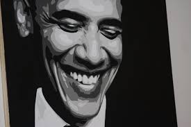 Obama in black and white