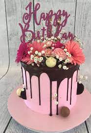 Add a message to write on the cake from the cart. Drip Cake With Fresh Flowers Drip Cakes Baking Cakes Ideas Fresh Flower Cake