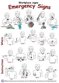 Emergency Signs Poster Sign Language Alphabet Sign