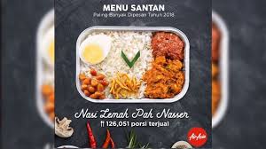 Nasi lemak is considered a national dish of malaysia, but various versions are also found in some regions of indonesia and the southern philippines. Nasi Lemak Pak Nasser Hidangan Terlaris Airasia 2018 Namun Tak Semua Yakini Popularitinya Berita Mediacorp