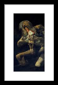 His wife ops eventually hid his third son, jupiter, on the island of crete, and jupiter eventually supplanted his father saturn, just as the prophecy had predicted. Saturn Devouring His Son Framed Print By Francisco Goya