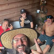 Tim hanging out with his boys from Amos Steel Co. tonight at Mardi Gras  Casino