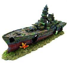 Price and other details may vary based on size and color. Warship Cave Aquarium Ornament L 49cm Navy Battleship Ship Decor Shipwreck Pet By Aquarium Equip Amazon In Pet Supplies