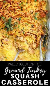 Ground Turkey Spaghetti Squash Casserole Delightful Mom Food Recipe Ground Turkey Spaghetti Healthy Squash Recipes Turkey Spaghetti