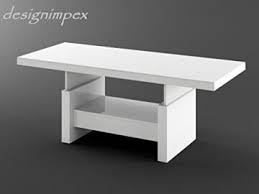 Design Couchtisch Hochglanz Weiss Hohenverstellbar Ausziehbar Couchtisch Hochglanz Tisch Hohenverstellbar Couchtisch