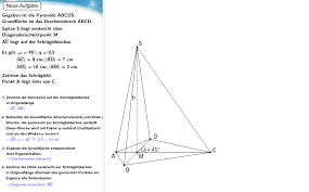 Schragbild Pyramide Zeichnen 7i 4 8ii 2 Geogebra