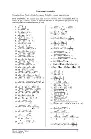 Share & embed algebra de baldor. Ecuaciones Irracionales Pdf