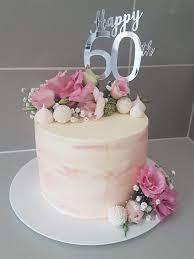 I made this cake for my sister's 60th birthday party. 60th Birthday Cake Buttercream Pink 90th Birthday Cakes 70th Birthday Cake 50th Birthday Cake For Women