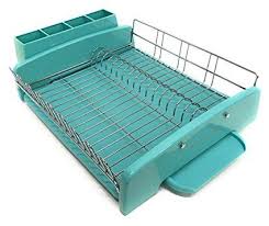 Kitchenaid 3pc Dish Drying Rack Large Capacity Aqua Sky Review Dish Rack Drying Kitchen Aid Dishes