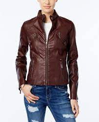 Magnified Juniors Faux Leather Moto Jacket Image Leather Moto Jacket Faux Leather Moto Jacket Womens Moto Jacket