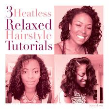 This styling method can be used on different types of short haircuts. Savvy Lou 3 Heatless Relaxed Hairstyle Tutorials Relaxed Hair Journey African American Hair Texture Relaxed Hair Care