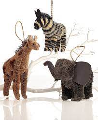 Martha Stewart Collection Christmas Ornament Large Safari Buri Animal Holiday Lane Macy S Animals Christmas Ornaments Christmas Wreath Decor