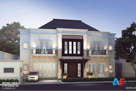 Rumah klasik tidak selalu mengusung warna dasar putih. Desain Rumah Klasik Modern American Style Project Pekan Baru Riau Asdesain Com