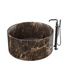 Freestanding stone bathtubs in various styles, sizes and stones. Agape In Out Freestanding Bathtub In Marble Tattahome