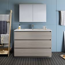 Browse oppein featured bathroom vanities. Lazzaro 48 Freestanding Single Or Double Sink Bathroom Vanity Set In Multiple Finishes And Configurations By Fresca Kitchensource Com