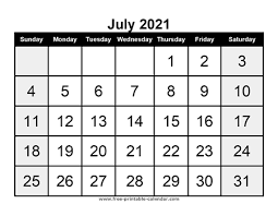 We provide july calendar 2021 printable and have some tips and tricks to create a perfect work plan. July 2021 Calendar Template Free Printable Calendar Com