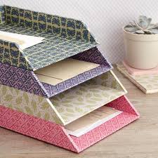 Decorative Letter Tray Diy Cardboard Furniture Desk Organization Diy School Diy