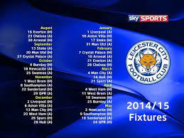 Add fixtures to calendar sync to calendar standings. Football Tweet On Twitter Leicester City S Premier League Fixtures For The 2014 15 Season Via Skysports Lcfc Http T Co S1tne80lor