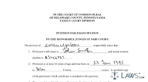 Pennsylvania Petition For Emancipation - Youtube