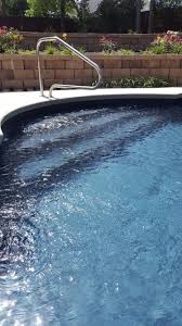 Black Granite Pool Liner Pool Liners Pools Backyard Inground Pool Waterfall